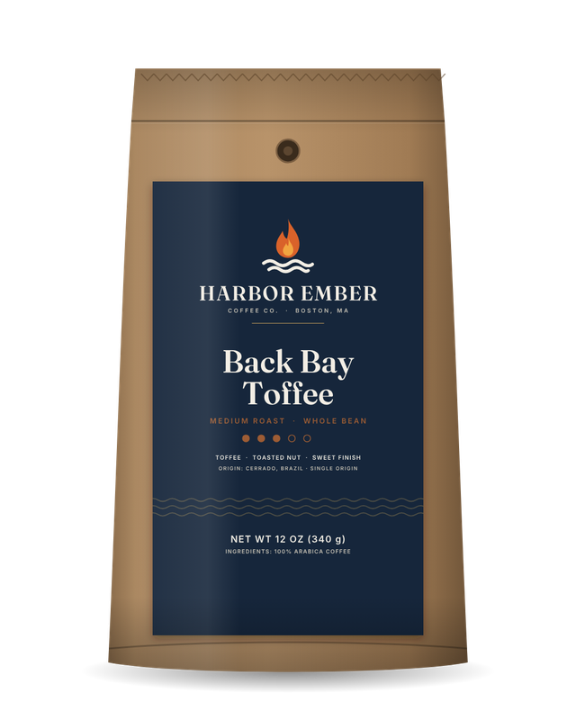 Harbor Ember Back Bay Toffee 12 oz coffee bag